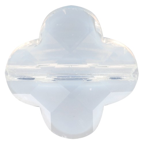 Treból facetado 12 mm White Opal x1