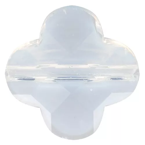 Treból facetado 12 mm White Opal x1