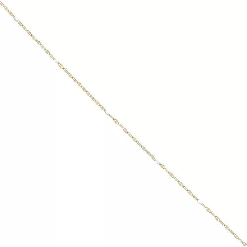 Cadena de malla fantasía y resina epoxi 1,5 mm - Acero inoxidable 304 Dorado - Blanco x1m