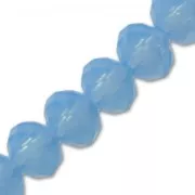 Redondas planas facetadas 6x4 mm Bleu Opal x40cm