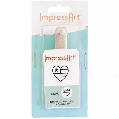 Perforadora en relieve ImpressArt - 6 mm - Bandera corazón x1