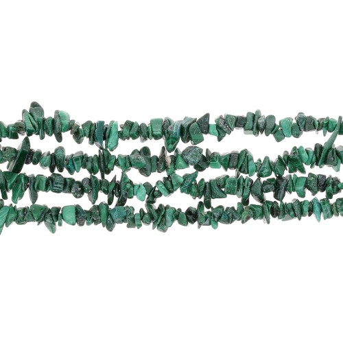 Chips 3 - 5 mm cuentas de piedras preciosas - Malaquita x80cm