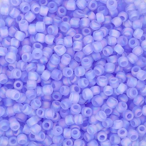 Rocalla Toho 11/0 TO11R168F - Transparent Light Sapphire Rainbow Frosted x8g