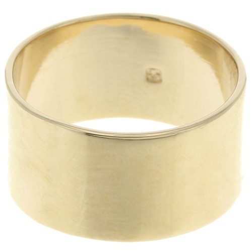 Anillo de 10 mm de ancho - Talla 55 - chapado en oro de 3 micras x1
