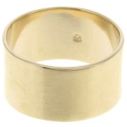 Anillo de 10 mm de ancho - Talla 49 - Chapado de Oro de 3 micras x1