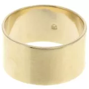 Anillo de 10 mm de ancho - Talla 49 - Chapado de Oro de 3 micras x1