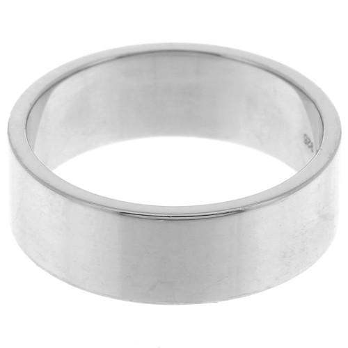 Anillo ancho 7 mm - Talla 59 - Plata 925 Rodiado x1