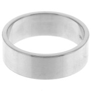 Anillo ancho 7 mm - Talla 61 - Plata 925 Rodiado x1