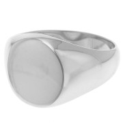 Anillo ovalado 15 mm - Talla 64 - Plata 925 rodiado x1|raw }}