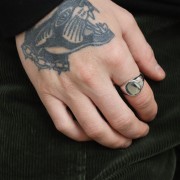 Anillo ovalado 15 mm - Talla 64 - Plata 925 rodiado x1