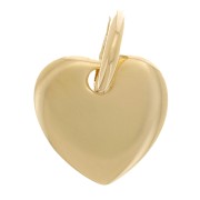 Colgante de corazón de 10 mm con anillo cerrado - Chapado en oro de 3 micras x1|raw }}