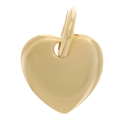 Colgante de corazón de 10 mm con anillo cerrado - Chapado en oro de 3 micras x1