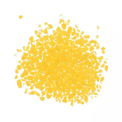 Chips de perlas de vidrio triturado - a la resina - Amarillo x20g