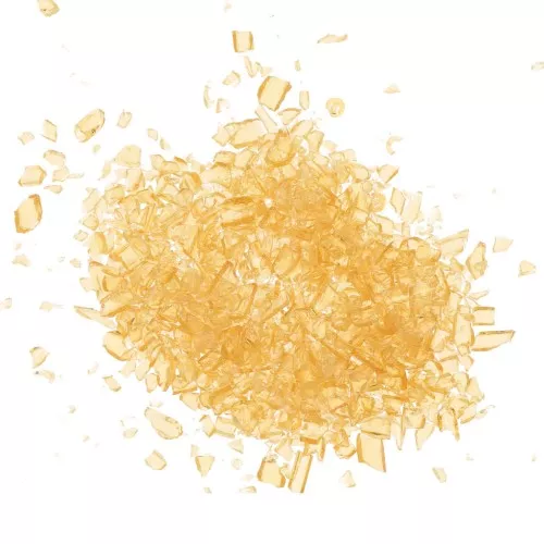 Virutas de perlas de vidrio - aglomeradas con resina - Ocre transparente x20g