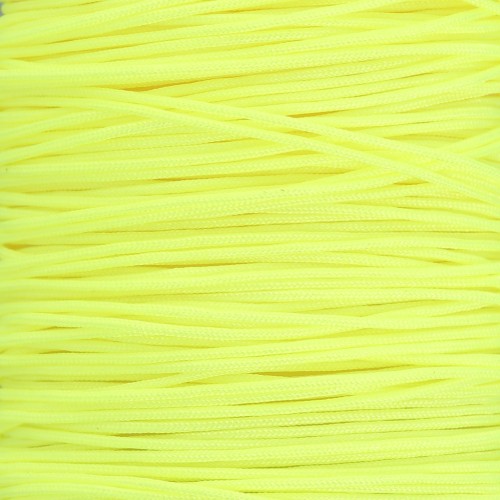 Hilo de jade - Hilo de nailon trenzado de 0,5 mm - Amarillo fluorescente x9m