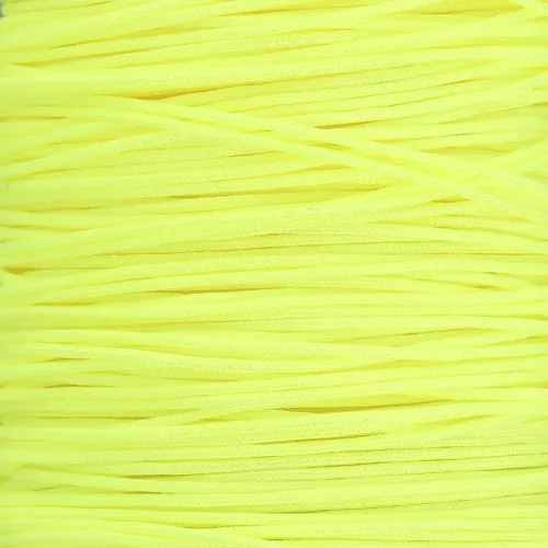Hilo de jade - Hilo de nailon trenzado de 0,5 mm - Amarillo fluorescente x9m 
