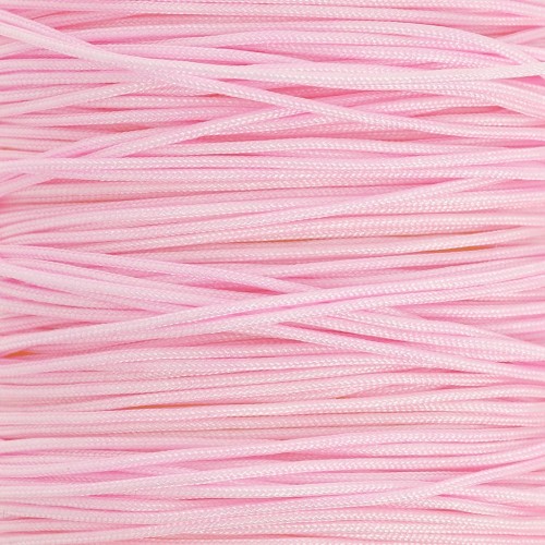 Hilo de jade - Hilo de nailon trenzado de 0,5 mm - Rosa claro x9m 