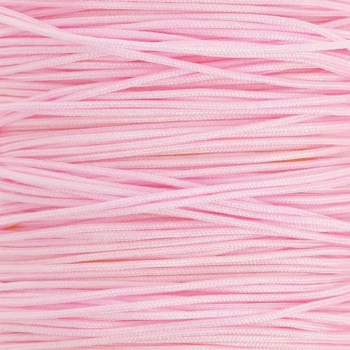 Hilo de jade - Hilo de nailon trenzado de 0,5 mm - Rosa claro x9m