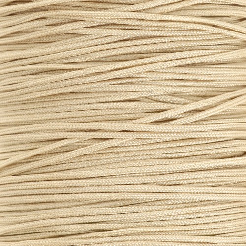 Hilo de jade - Hilo de nailon trenzado de 0,5 mm - Beige x9m 