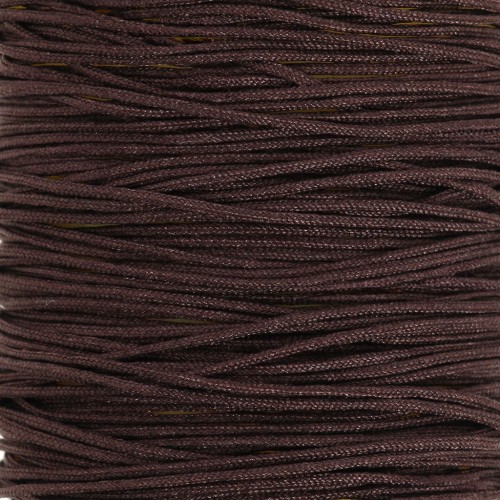 Hilo de jade - Hilo de nailon trenzado de 0,5 mm - Marrón oscuro x9m