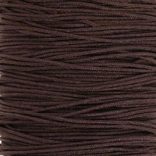 Hilo de jade - Hilo de nailon trenzado de 0,5 mm - Marrón oscuro x9m