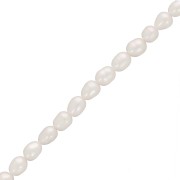 Perlas de agua dulce grano de arroz - 5x4 mm - Grado AA- Blancas x10|raw }}