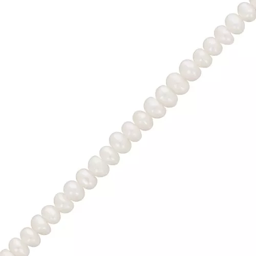 Perlas barrocas de agua dulce ovaladas irregulares 4x3 mm - Grado AA Blanco x8