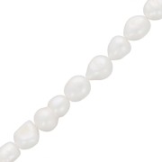 Perlas barrocas irregulares de agua dulce 10x8 mm - Grado AA Blanco x8|raw }}