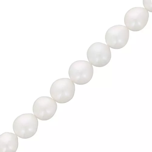 Perlas de agua dulce redondas irregulares 9 mm - Grado AA+ Blancas x4