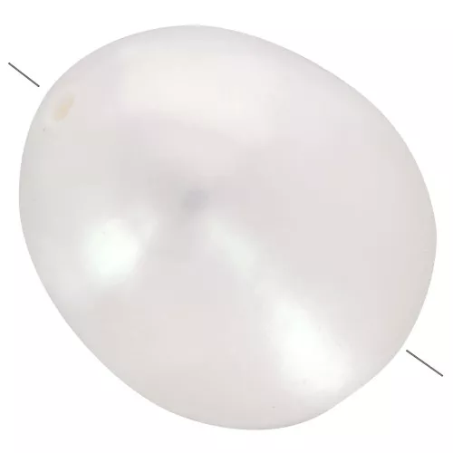 Perla de Agua Dulce Oval Irregular 11x10 mm - Grado A Blanca x1