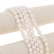 Perla de Agua Dulce Oval Irregular 11x10 mm - Grado A Blanca x1