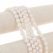 Perla de Agua Dulce Oval Irregular 11x10 mm - Grado A Blanca x1