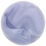 Cuentas redondas de 14 mm en resina opaca - Gris glaciar jaspeado x6