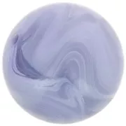 Cuentas redondas de 14 mm en resina opaca - Gris glaciar jaspeado x6
