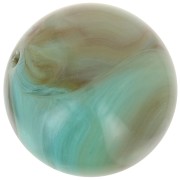 Cuentas redondas de 14 mm en resina opaca - Turquesa jaspeada x6