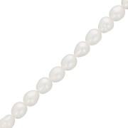 Perlas de agua dulce grano de arroz - 6x5 mm - Grado AA- Blancas x36cm|raw }}