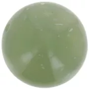 Cuentas redondas de 14 mm en resina translúcida - Gris moteado verde x6