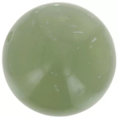 Cuentas redondas de 14 mm en resina translúcida - Gris moteado verde x6