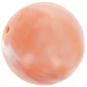 Cuentas de resina opaca redondas de 14 mm - Coral jaspeado x6