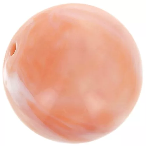 Cuentas de resina opaca redondas de 14 mm - Coral jaspeado x6