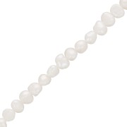 Perlas barrocas irregulares de agua dulce 4,5x5 mm - Grado AA Blanco x36cm