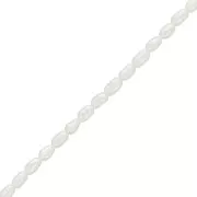 Perlas de agua dulce grano de arroz - 3.5x2.5 mm - Grado AA Blancas x36cm