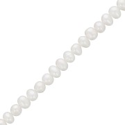 Perlas barrocas irregulares de agua dulce 6x5 mm - Grado AA Blanco x35cm|raw }}