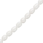 Perlas de agua dulce grano de arroz - 8x6 mm - Grado A Blanco x35cm|raw }}