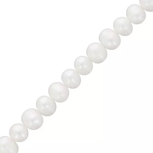 Perlas barrocas irregulares de agua dulce 8x7 mm - Grado A Blanco x38cm