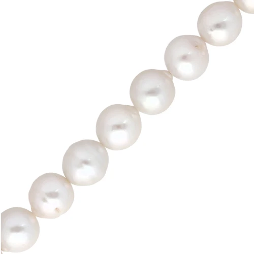 Perlas de agua dulce núcleo redondo irregular 10 mm - Grado AA+ Blanco x39cm