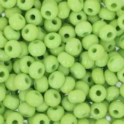 Cuentas de Rocalla Preciosa 6/0 4 mm - Verde claro opaco x20 g