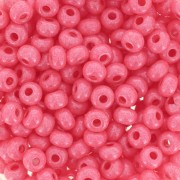 Cuentas de Rocalla Preciosa 6/0, 4 mm - Rosa opaco, 20 g