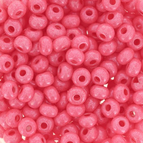 Cuentas de Rocalla Preciosa 6/0, 4 mm - Rosa opaco, 20 g