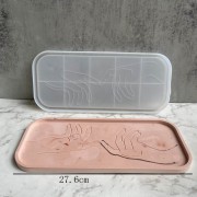Molde de silicona para bandeja rectangular con manos 27x12 cm x1